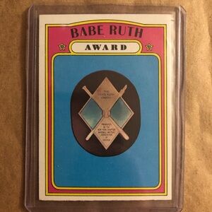 Babe Ruth Baseball Card 1972 TOPPS #626 BABE RUTH AWARD